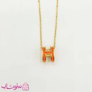 گردنبند دخترانه هرمس نارنجی کد 1091