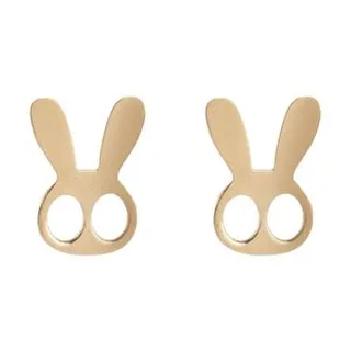 گوشواره طلا 18 عیار زنانه قیراط طرح خرگوش کد GH4770