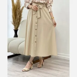 دامن سه دکمه لنین نچرال شسته شده 