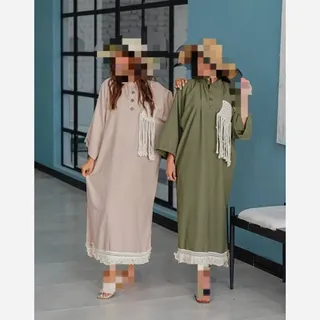 کفتان باخرج کار جیب مکرومه وریشه  