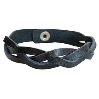 دستبند چرم گردو مدل D101