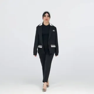 کت و شلوار دخترانه یقه شنل کش بافت رزیتا مونتانی رجحانی ROJHANI