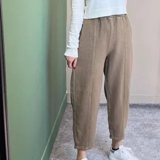 شلوار مام فیت حصیری زنانه