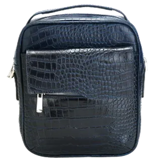 کیف دوشی مردانه چرم طبیعی مدل سامین کد 1555