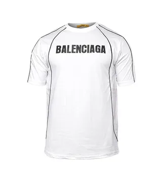 تیشرت BALENCIAGA یقه گرد مردانه سفید طرح دار
