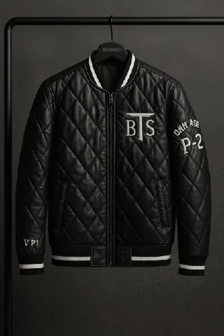 کاپشن چرم 25001 مشکی