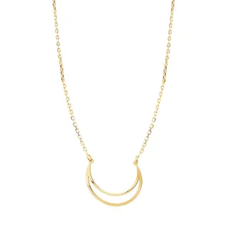 گردنبند طلا 18 عیار زنانه قیراط  طرح ماه کد GH3478