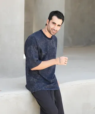 تیشرت لانگ طرح کهکشانی T32391