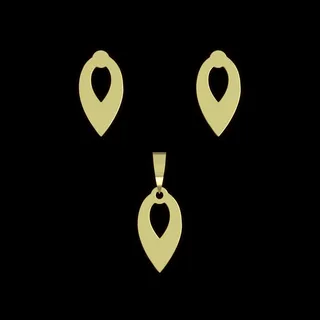 نیم ست طلا 18 عیار زنانه مدوپد مدل اشک کد NA11939