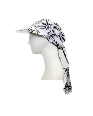 کلاه پارچه ای دو رو گره ای طرح نخل سفید تارتن Tartan