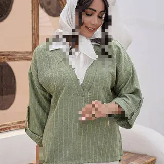شومیز مانتویی دیپلمات رستا لینن شانتون درجه یک خارجی زنانه کد  50230