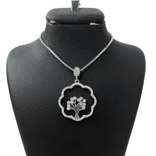 گردنبند نقره زنانه مدل درخت زندگی کد 46