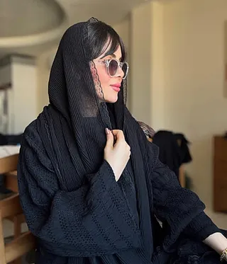 شال پلیسه دورگیپور مشکی کد853