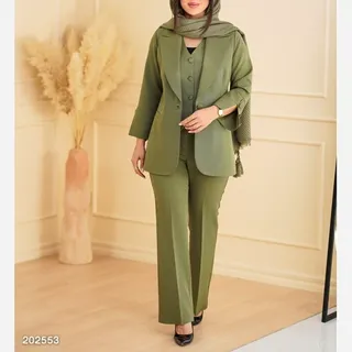 ست کت شلوار و جلیقه زنانه مازراتی اصل 