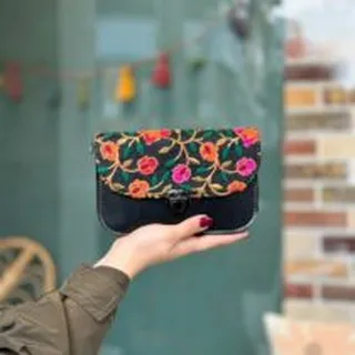 کیف سوزندوزی نارگل لاله ریز رنگی