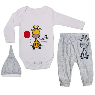 ست 3 تکه لباس نوزادی سرینیکو مدل Mini giraffe کد B...