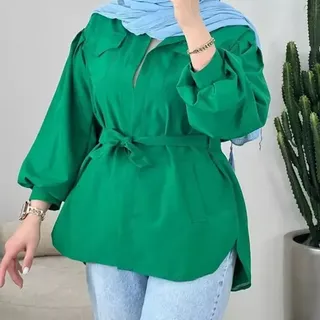 مانتو عروسکی آستین پفی مدل شاپرکsh