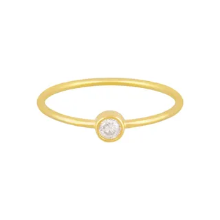 انگشتر طلا 18 عیار زنانه درریس مدل تک نگین رینگ مف...