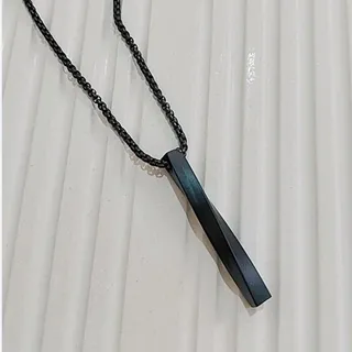 گردنبند مردانه استیل مشکی
