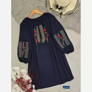 شومیز تارا نخی گلدوزی قد 88 رنگبندی
