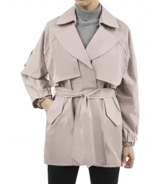 بارانی کوتاه زنانه پینکی مدل 1151