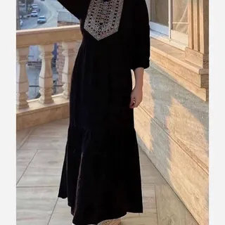 پیراهن نخی بلند زنانه دخترانه فری تا 46 48