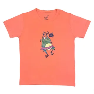 تی شرت آستین کوتاه دخترانه لینتل مدل FROG
