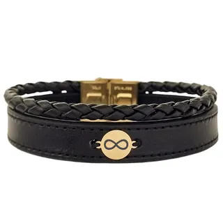 دستبند طلا 18 عیار مردانه لیردا مدل infinity 13402