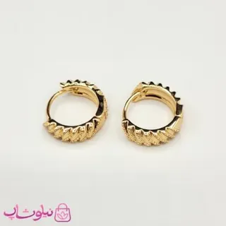 گوشواره حلقه ای زنانه ژوپینگ طرحدار کد 699