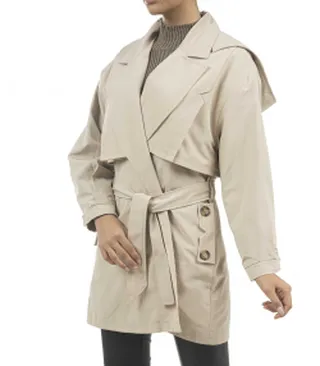 بارانی کوتاه زنانه پینکی مدل 1146