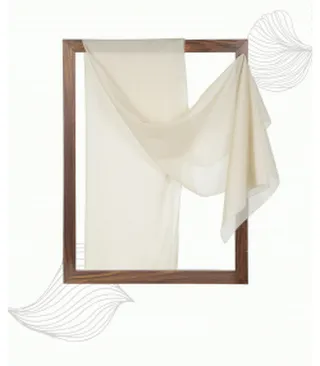 شال حریر لمه دار زنانه نوولاشال Novella shawl کد 55240