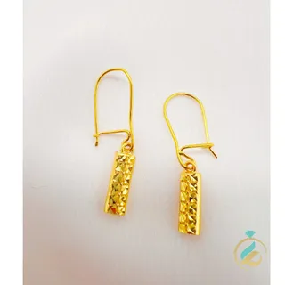 گوشواره طلا مستطیلی یکتاخواه