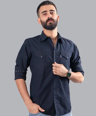 پیراهن مردانه آستین بلند دو جیب 0791