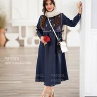 پیراهن ماریا سورمه ای