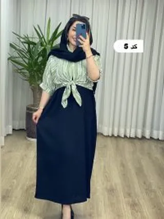 ست سارافون و شومیز گره ای کد 2160