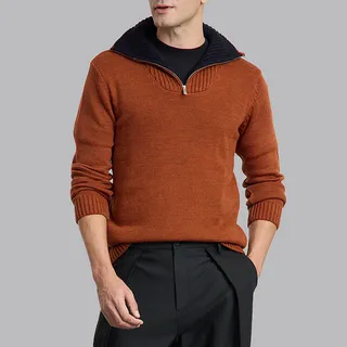 پلیور یقه برگردان مردانه مدل 820033038 طرح ترندیول