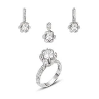 نیم ست نقره گلدان تک