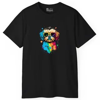 تی شرت آستین کوتاه مردانه پاد آفرین مدل سگ باحال ک...