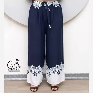 شلوار نخی حاشیه دار