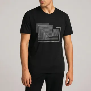 تی شرت آستین کوتاه مردانه باینت مدل 801-1 رنگ مشکی