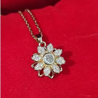 گردنبند چرخشی استیل نگین دار2