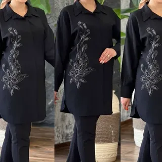 شومیز مشکی لاله جنس بابوس