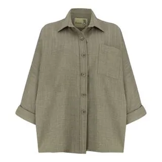 مانتو زنانه السانا مدل آرمانا کد 222510 رنگ سبز تیره