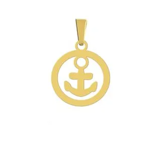 آویز گردنبند هایکا مدل دایره و لنگر کد a.h 65