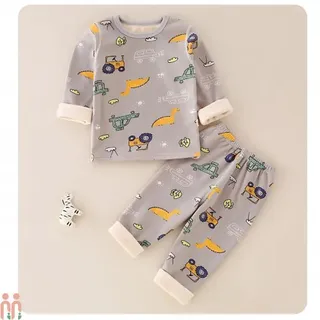 لباس زمستانی بچگانه بلوز شلوار گرم داخل خز...