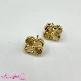 گوشواره دخترانه طرح ونکلیف آبکاری طلا کیفیت مستر کد 240