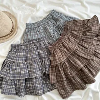 دامن چهارخونه کوتاه کد990