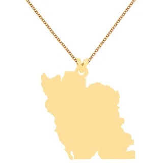 گردنبند طلا 18 عیار زنانه کرابو طرح ایران مدل Kr70...
