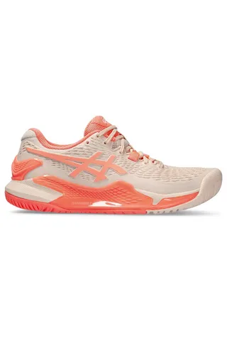 Asicsکفش تنیس زنانه نارنجی ژل رزولوشن 9