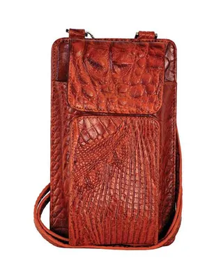 کیف چرم گردنی عسلی چرم بارز Charm Barez مدل DG73.KO